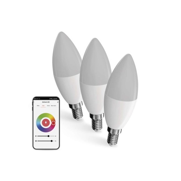 EMOS ZQW322R LED Lampen-Set GoSmart  | 4,8W integrierte LED-Quelle | 470lm | 2700-6500K