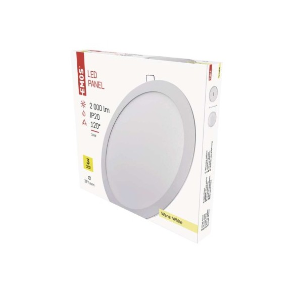 EMOS ZD1151 LED Einbauleuchte PROFI  | 24W integrierte LED-Quelle | 2000lm | 3000K