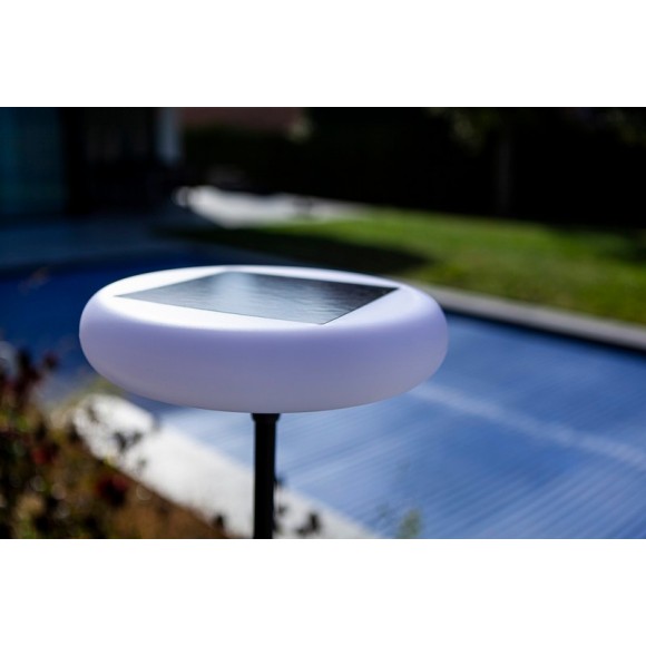 Lutec 6910901012 LED Garten-Solar-Bodenleuchte Pops 1x5,1W | 480lm | 3000K | IP54 - USB, schwarz