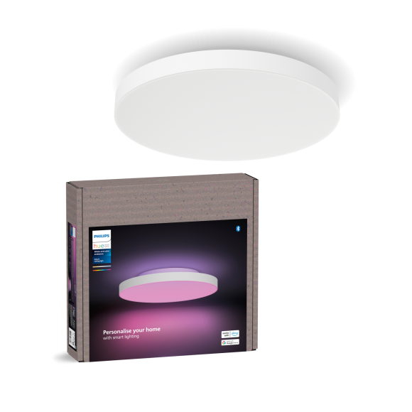 Philips Hue 8720169277618 LED Deckenleuchte Datura S Round | 48W integrierte LED-Quelle | 2000-6500+RGBK