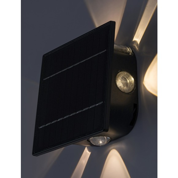 Rabalux 98077034 LED solar Außenwandleuchte Emmen  | 0,5W integrierte LED-Quelle | 50lm | 3000-6000K