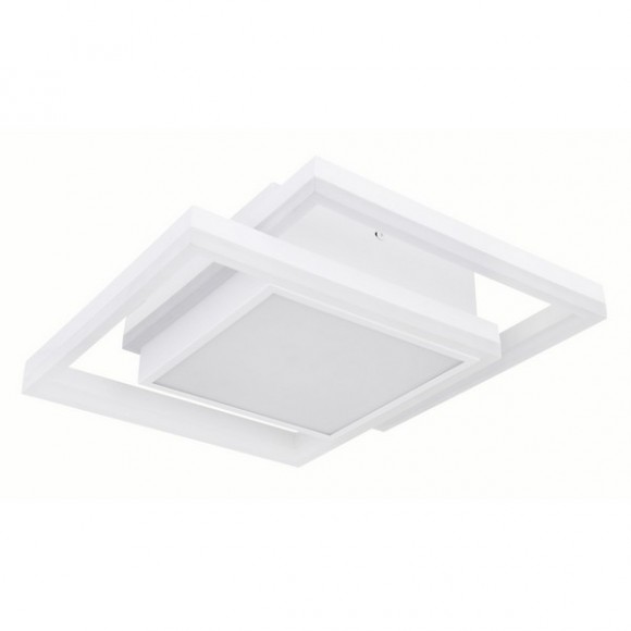 Globo 67225-24FSH LED-Deckenleuchte Squares 1x22W | 1200lm | 3000-6000K - smart, dimmbar, Nachtmodus, Memory-Funktion, Fernbedienung, weiß, opal