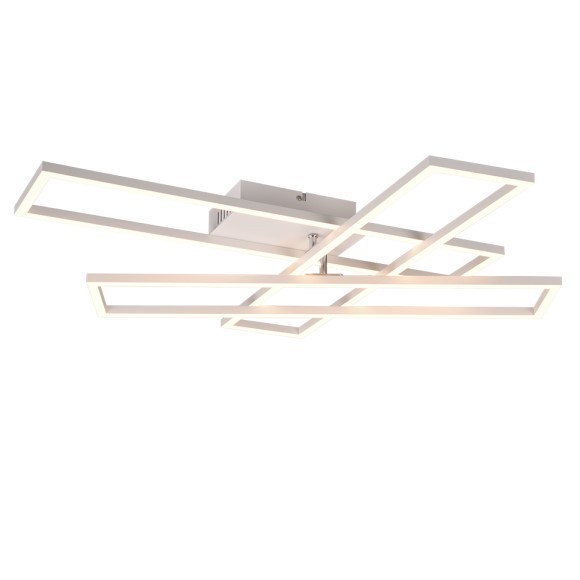 Trio R64423131 LED-Deckenleuchte Corso 1x36W | 4600lm | 27000-6000K | IP20 - integrierter Dimmer, stufenlos einstellbare Lichtfarbe, Fernbedienung, drehbare Arme, 3 Stufen Dimmschalter, mattweiß